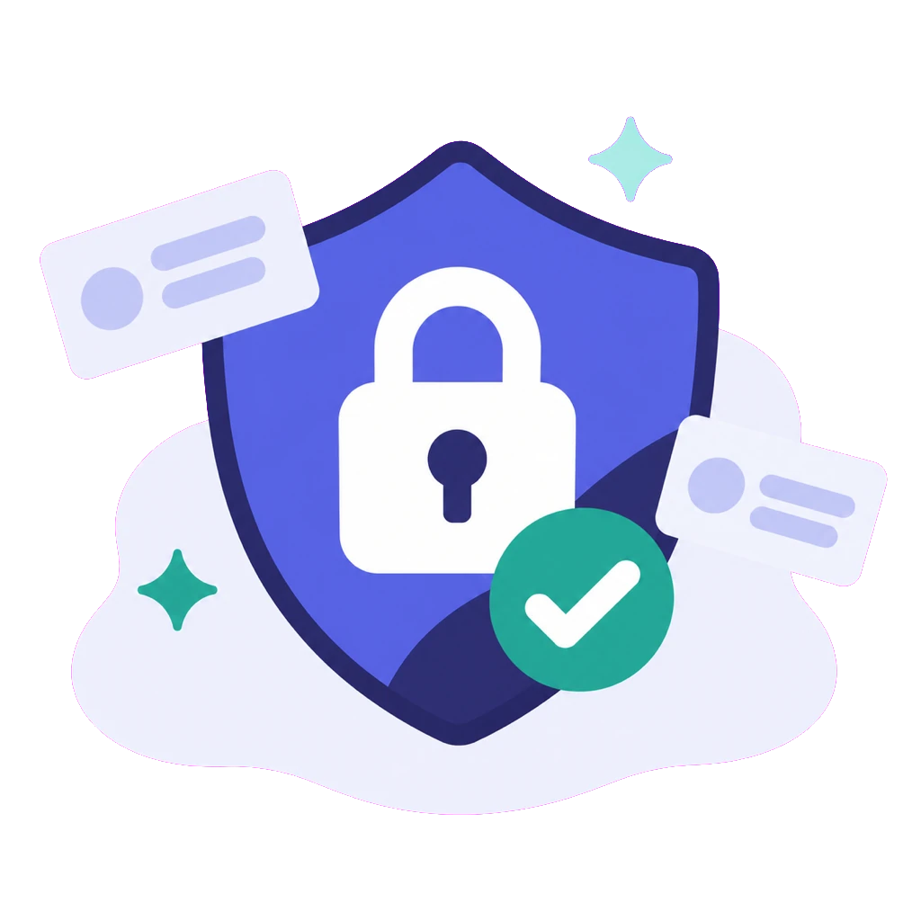 Illustration of a shield protecting patient records